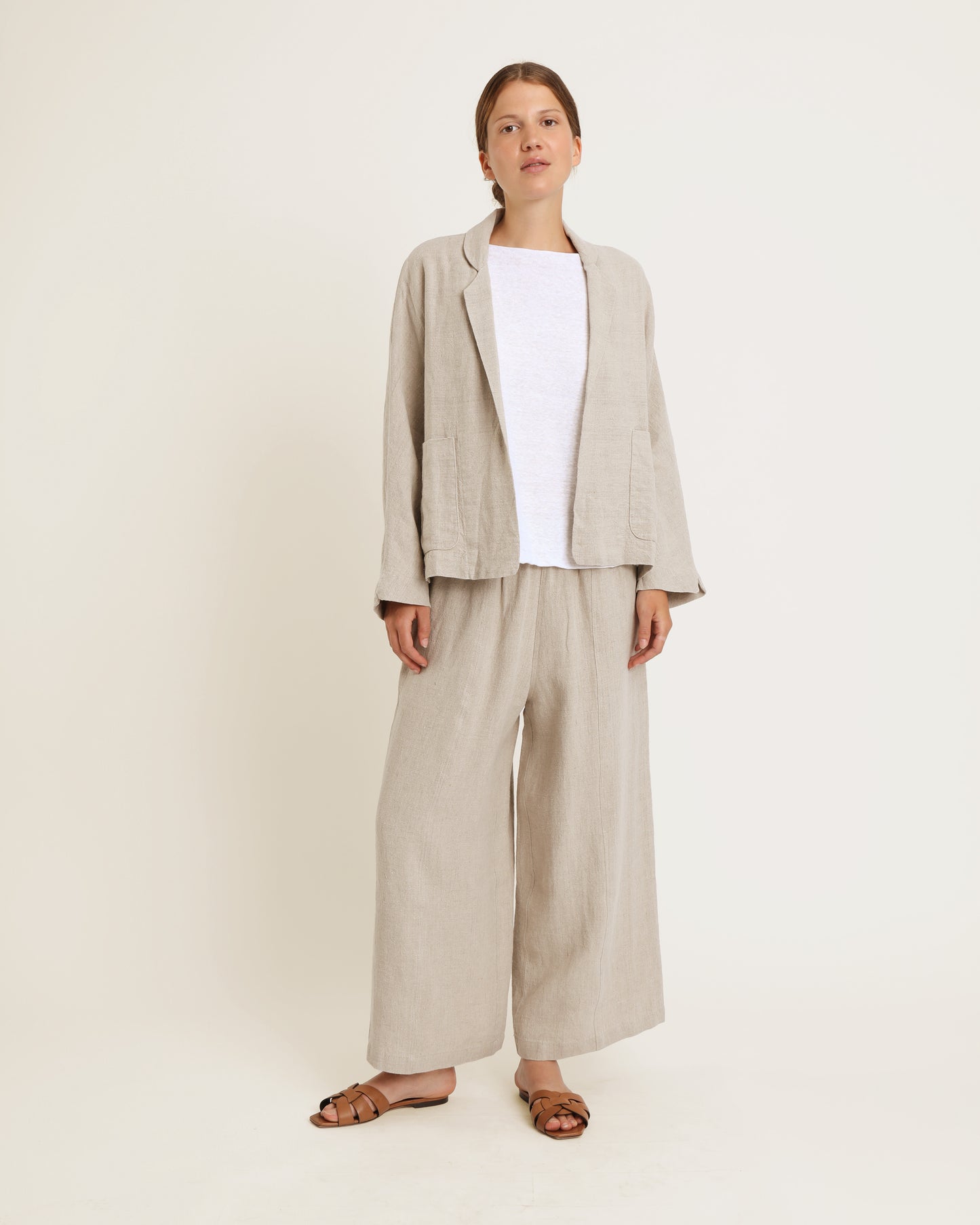 veste ESMEE en épaisse crêpe de lin