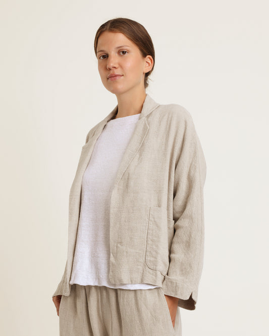 veste ESMEE en épaisse crêpe de lin