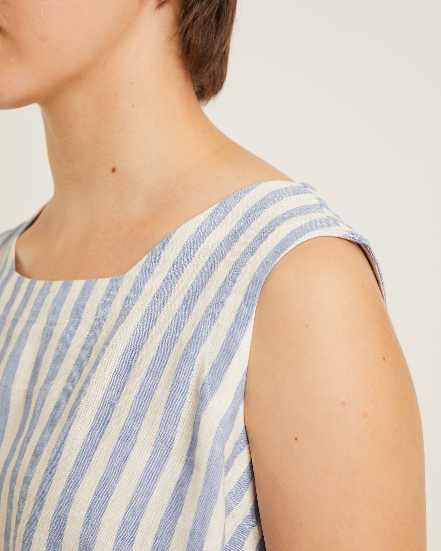 top rayé en lin AYA