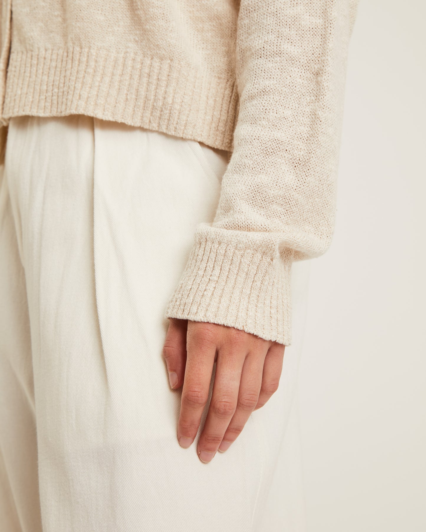 cardigan en mélange de lin et soie ALESSIA