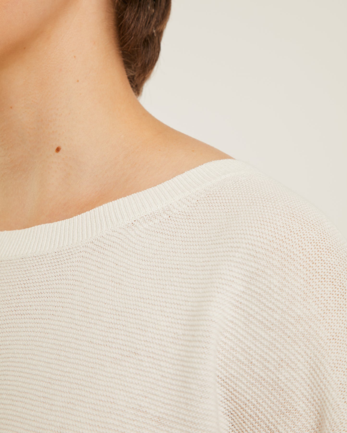 chandail en lin et coton à manches 3/4 TIMEA