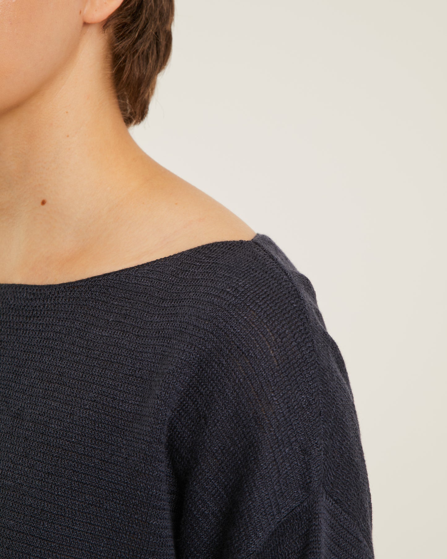 chandail en lin à col bateau DICHEN