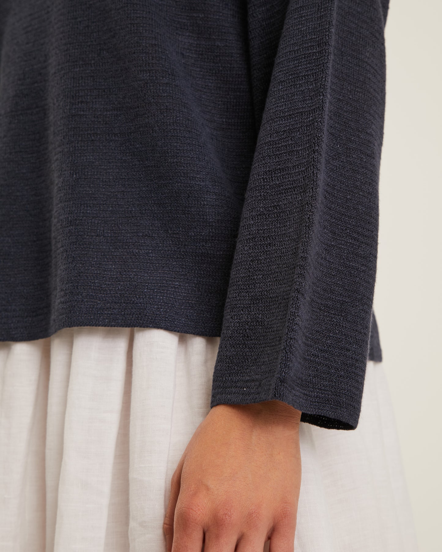 chandail en lin à col bateau DICHEN