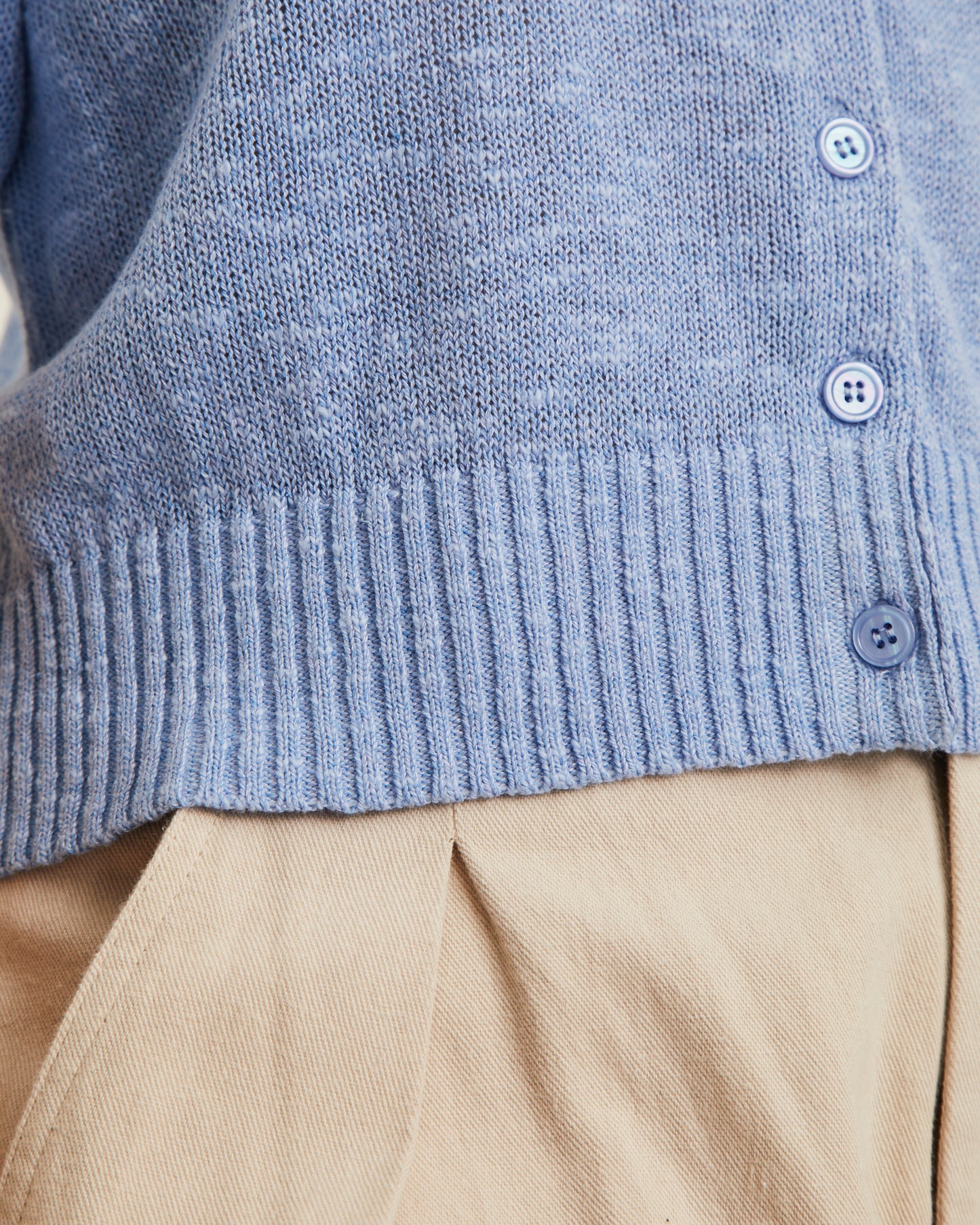 cardigan court en lin et soie à manches courtes CLARISSE