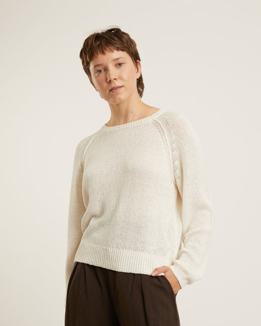 chandail à manches raglan en coton et soie FRIDA