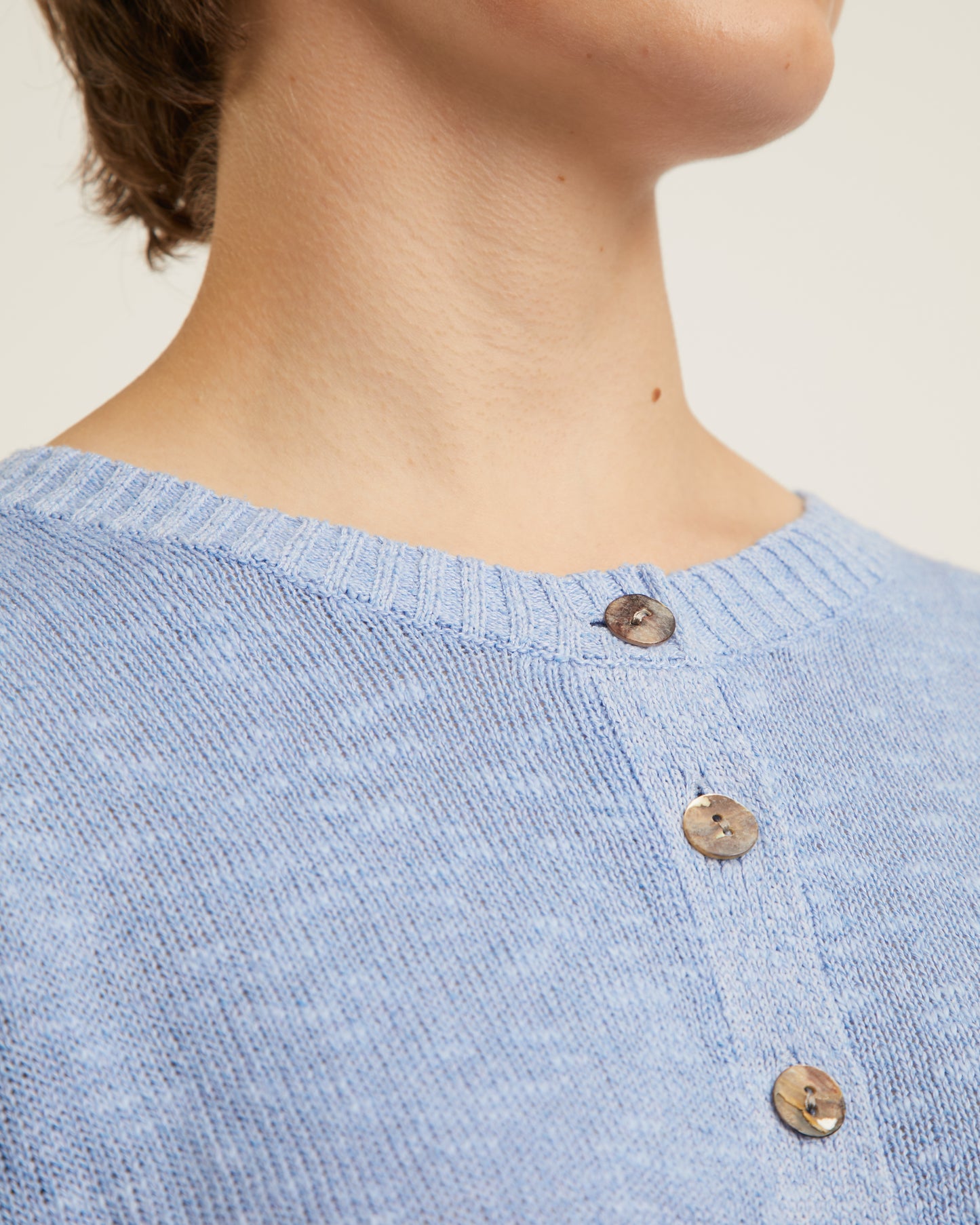 cardigan en mélange de lin et soie ALESSIA