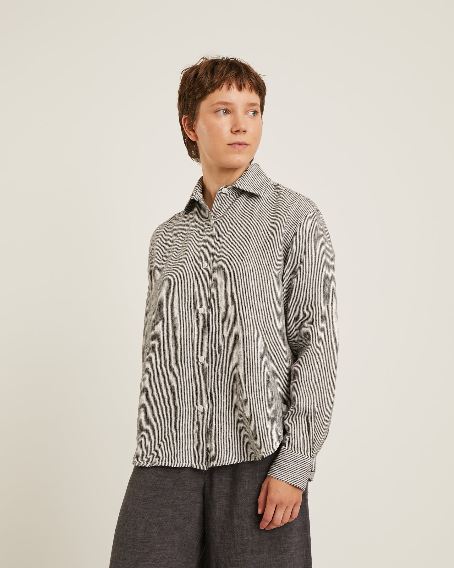 chemise en lin à manches longues ASTRID