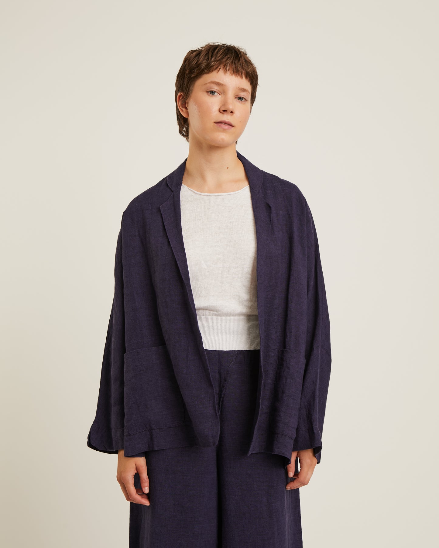 veste AMELIA en lin lavé
