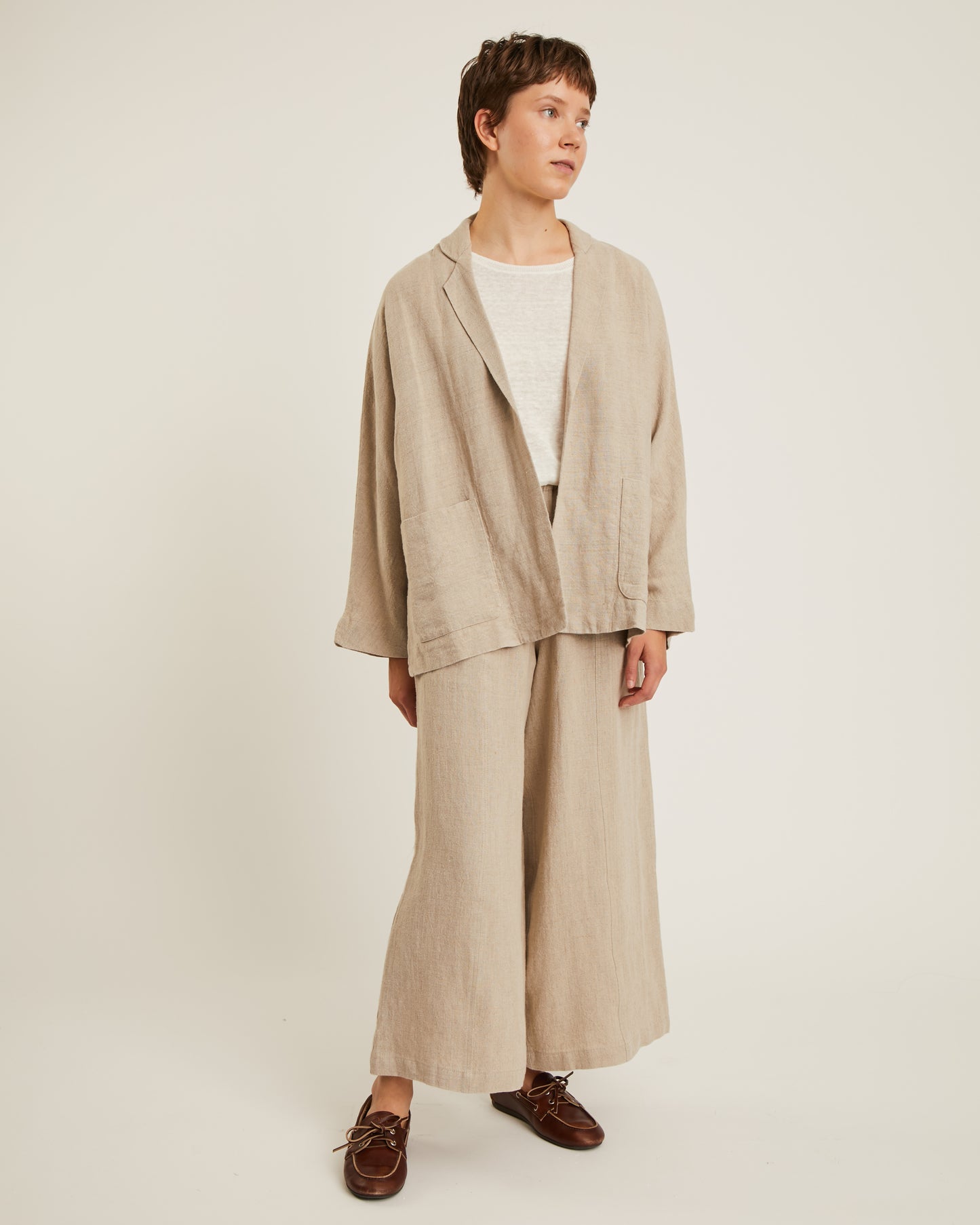 veste AMELIA en lin lavé