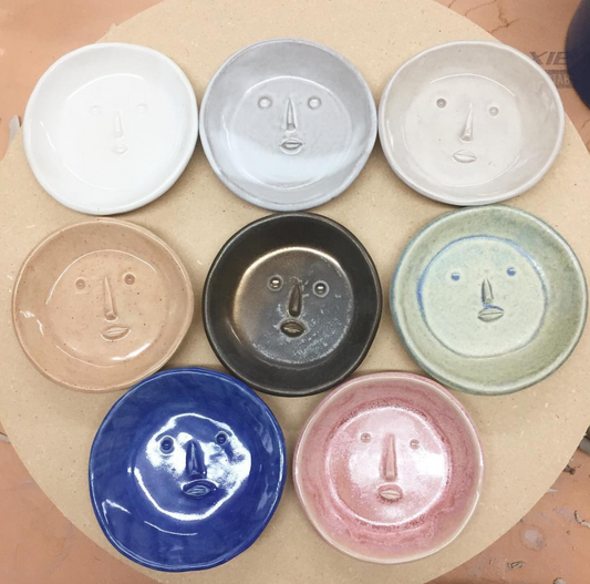 ceramic dish, Face - Rami Kim