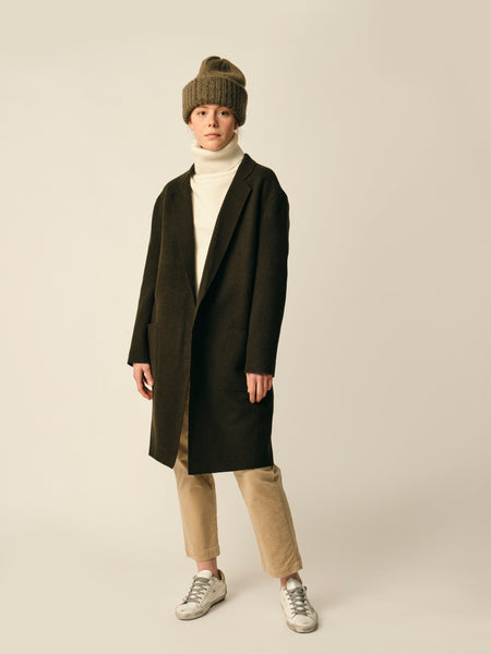 Manteau de laine bouillie LONDON
