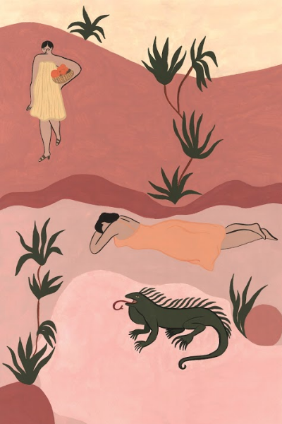 Sisters and Iguana - Isabelle Feliu